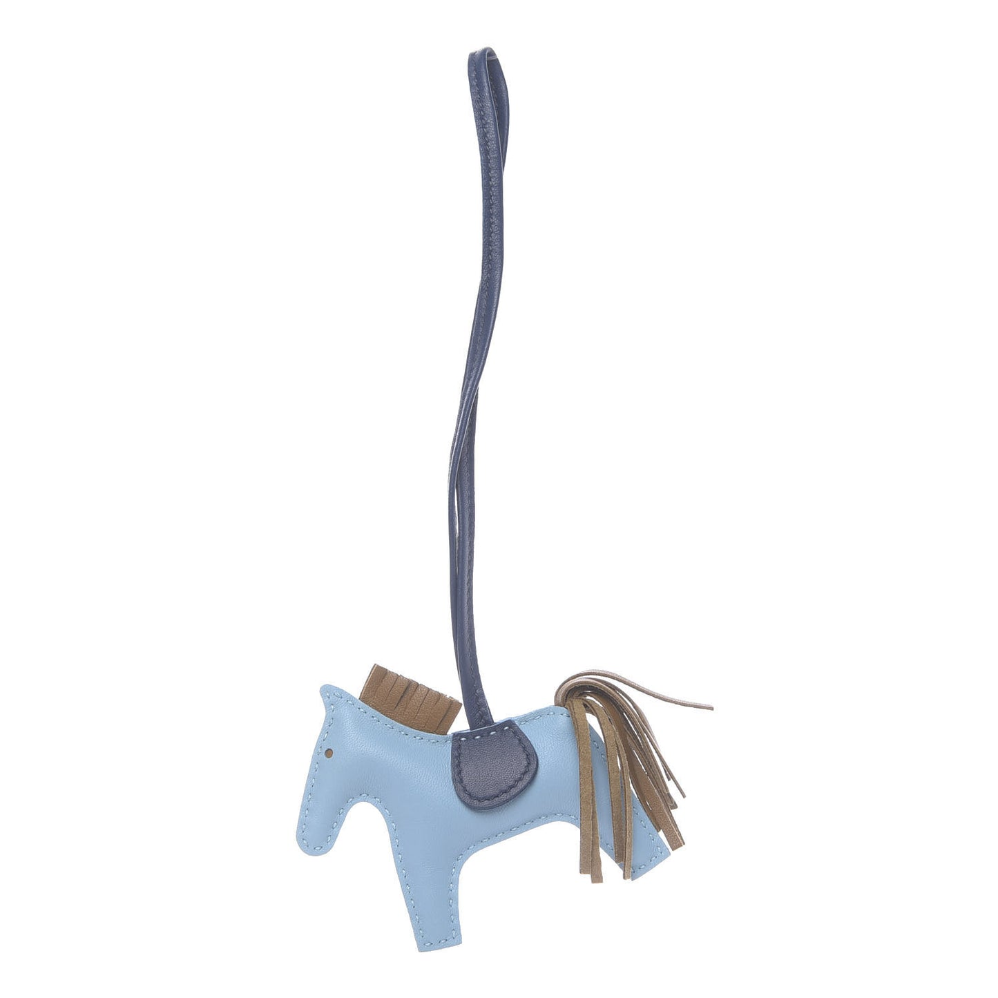 Milo Lambskin Grigri Rodeo Horse Bag Charm PM Celeste Bleu De Malte Kraft