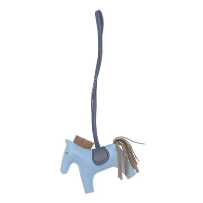 Hermes Milo Lambskin Grigri Rodeo Horse Bag Charm PM Celeste Bleu De Malte Kraft 1 of 5