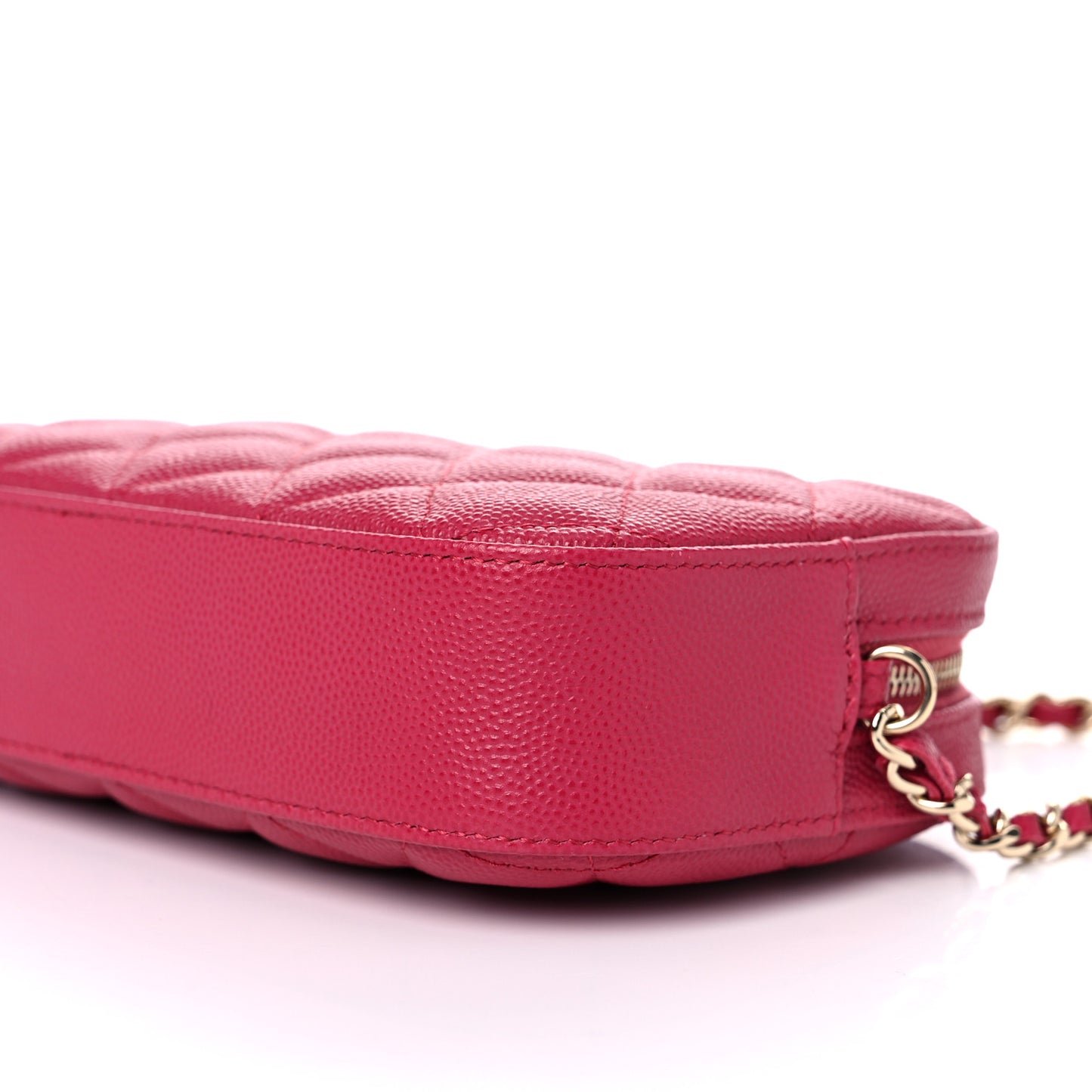 Caviar Quilted Camera Case Dark Pink