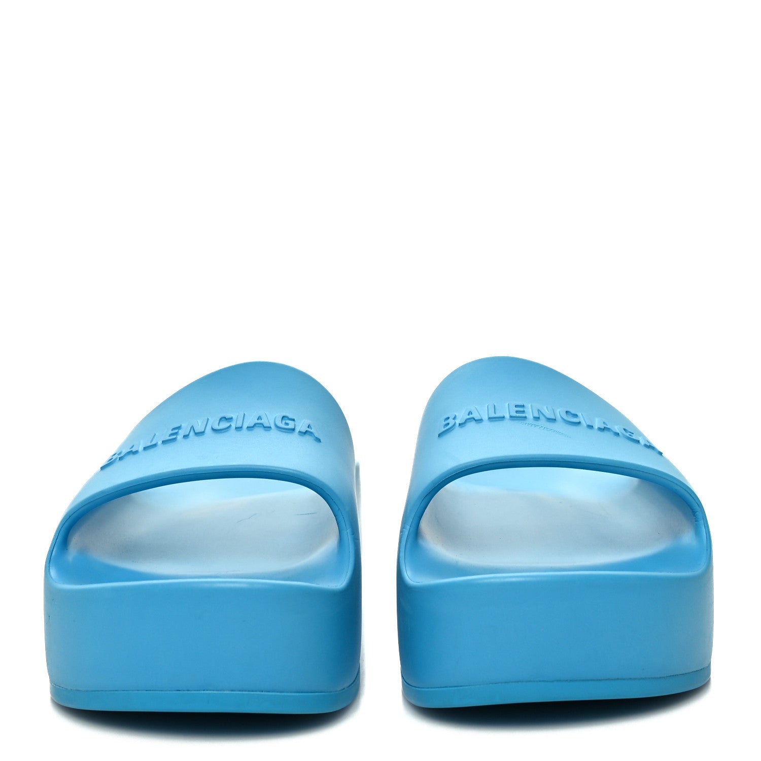Balenciaga Rubber Womens Chunky Slide Sandals 36 Blue 2 of 6