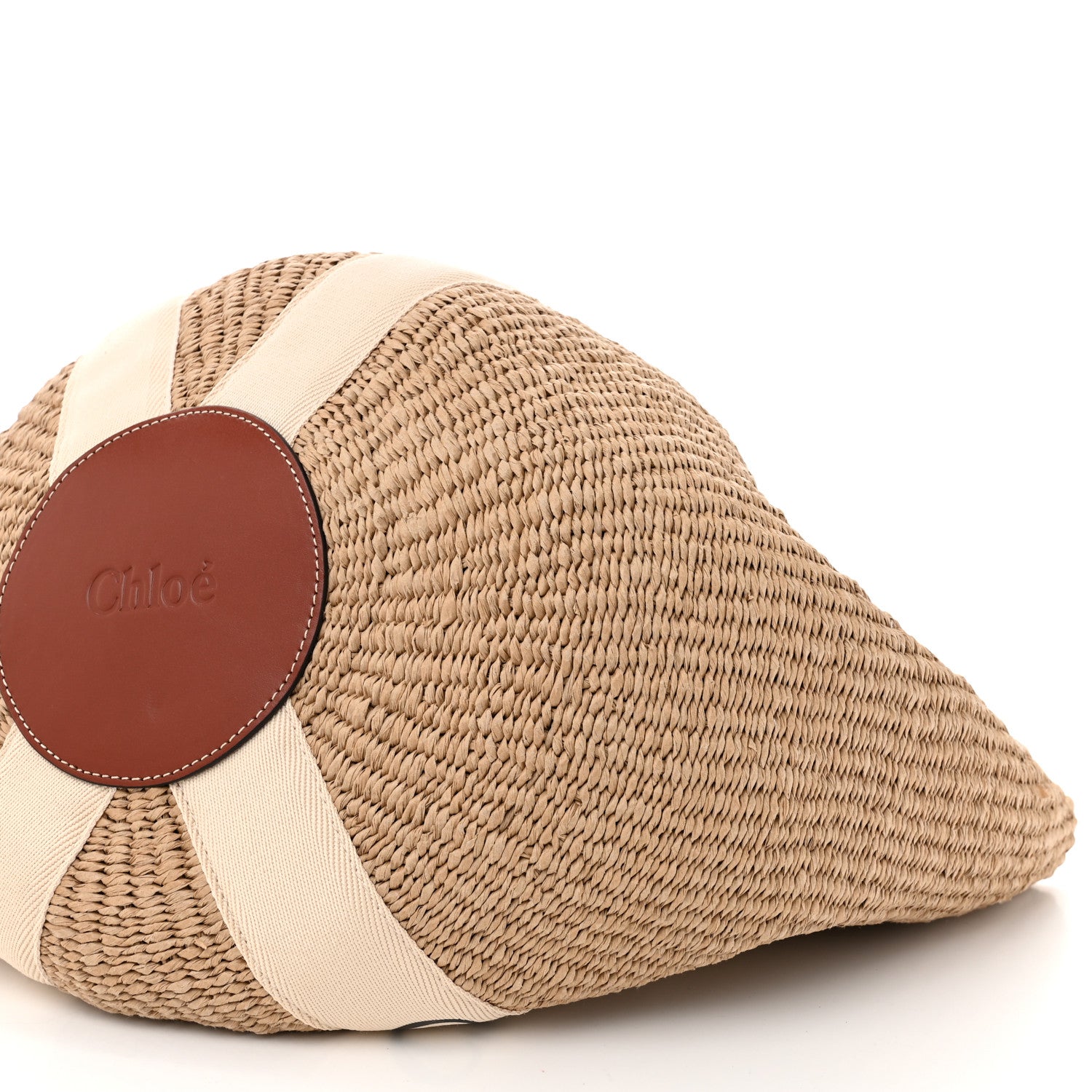 Chloe Raffia Large Woody Basket Bag White 10 of 10