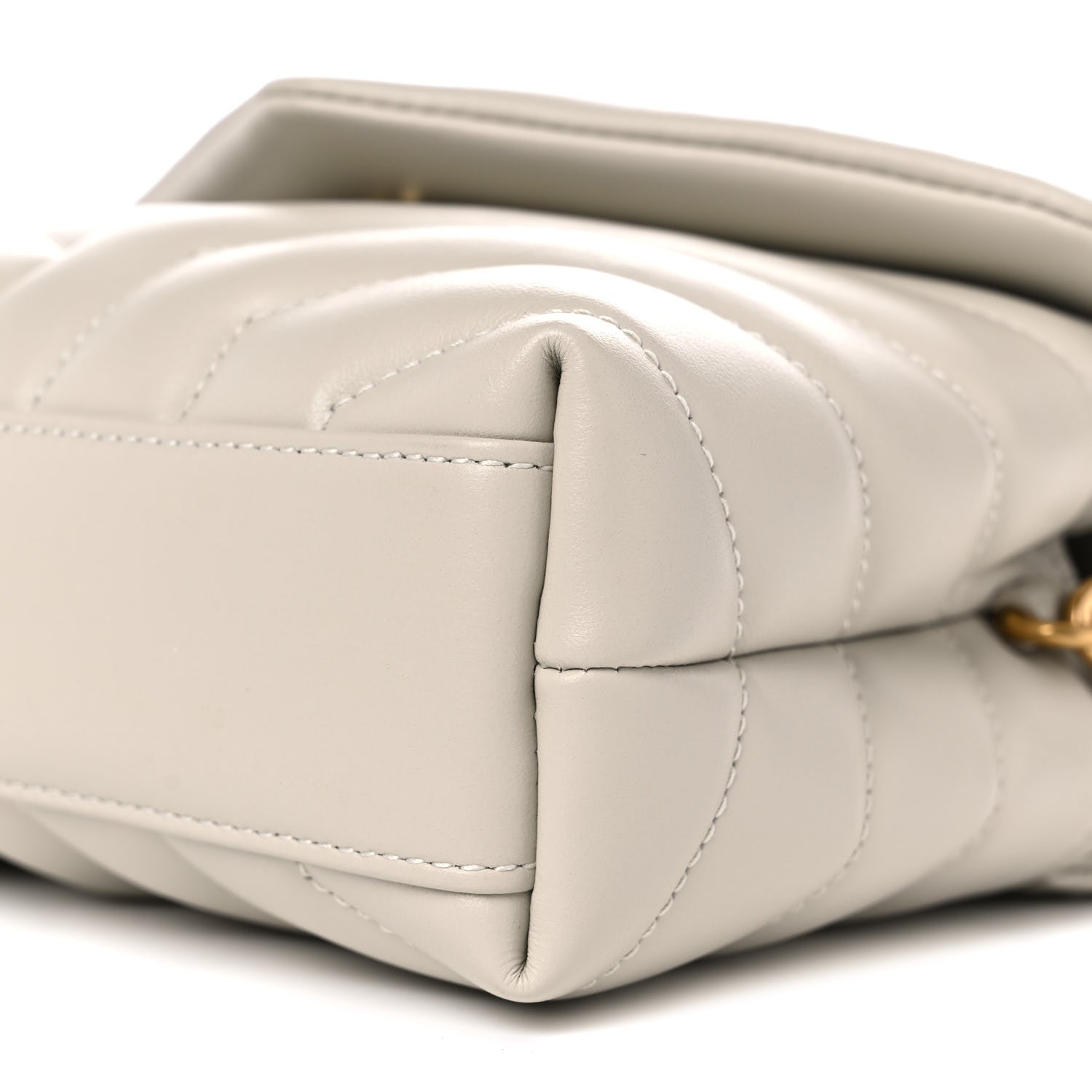 Saint Laurent Calfskin Y Quilted Monogram Toy Loulou Crossbody Bag Crema Soft 6 of 11