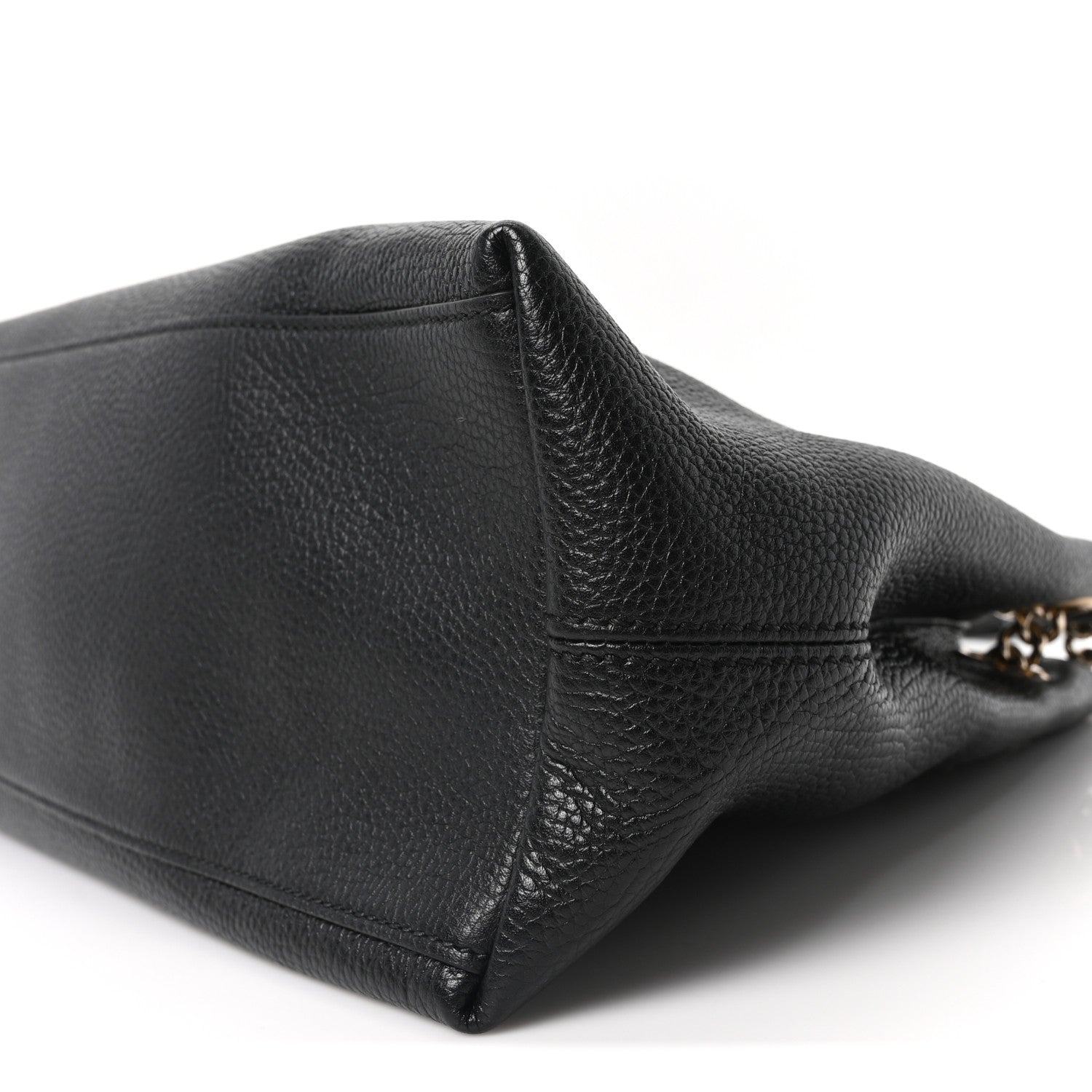 Gucci Pebbled Calfskin Medium Soho Chain Shoulder Bag Black 10 of 10