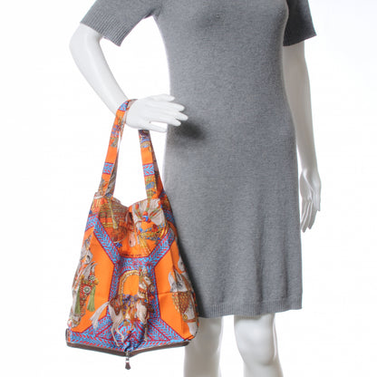 Hermes Silky Pop La Danse du Cheval Marwari Shopper Tote 2 of 10