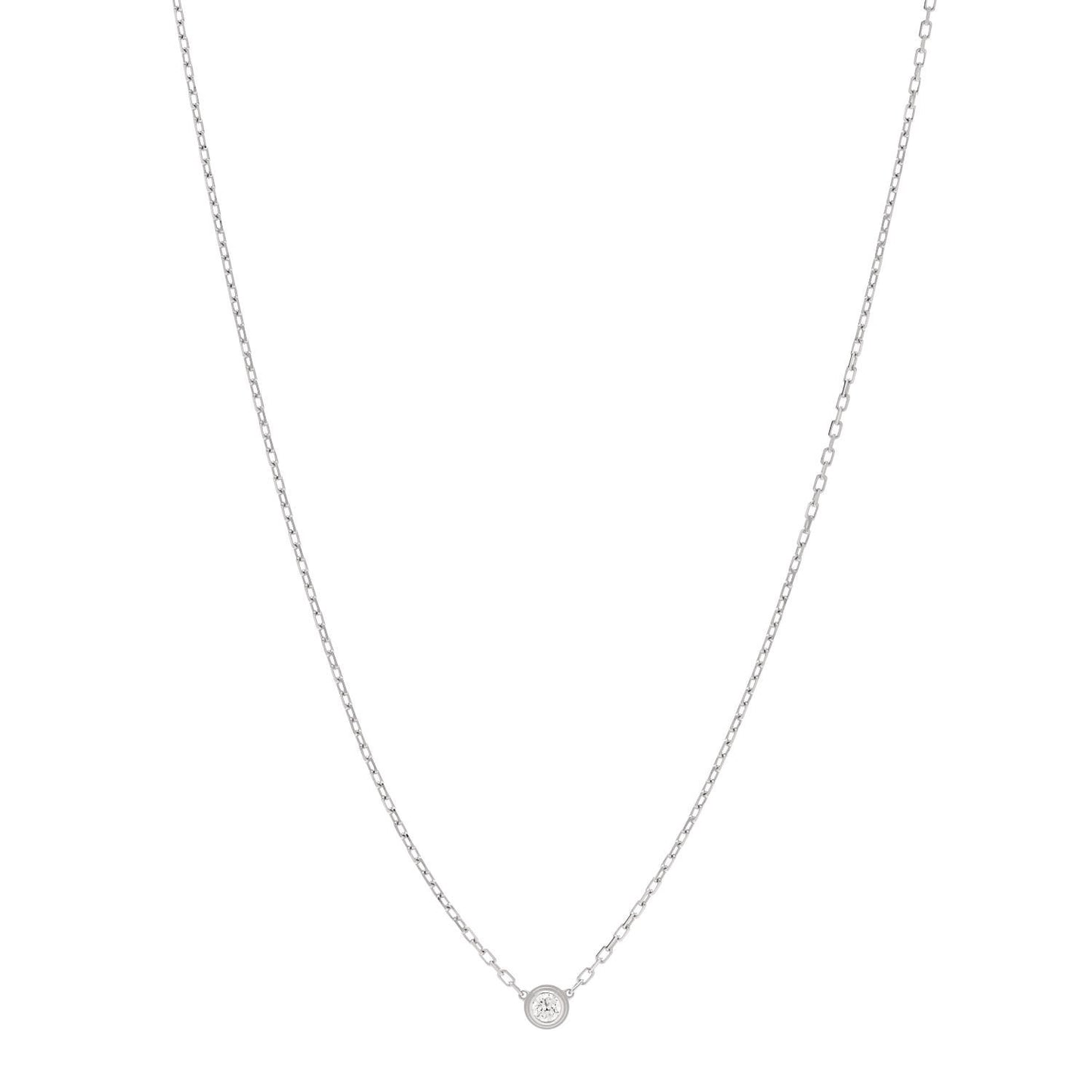 18K White Gold Diamond SM D'Amour Pendant Necklace