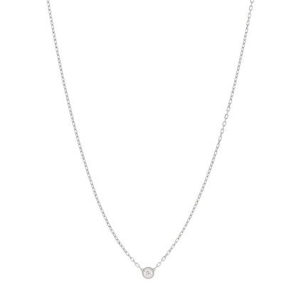 Cartier 18K White Gold Diamond SM D'Amour Pendant Necklace 1 of 5