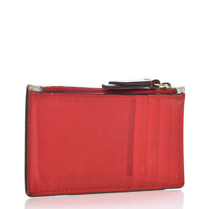 Gucci GG Supreme Monogram Blooms Coin Case Card Holder Beige Blue Navy Hibiscus Red 3 of 7