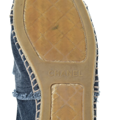 Chanel Linen CC Espadrilles 39 Blue 10 of 11