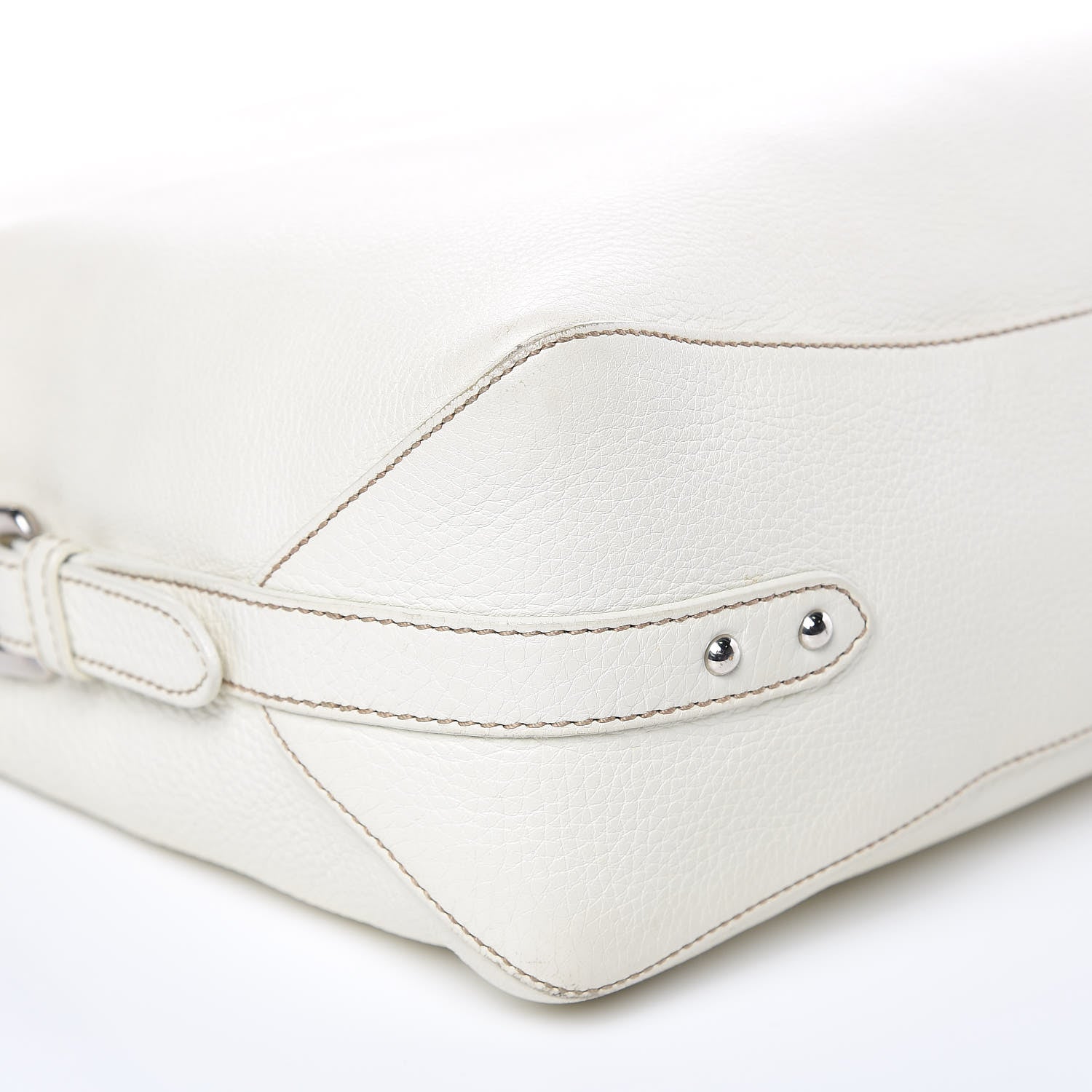 Prada Vitello Daino Hobo Bianco 9 of 16