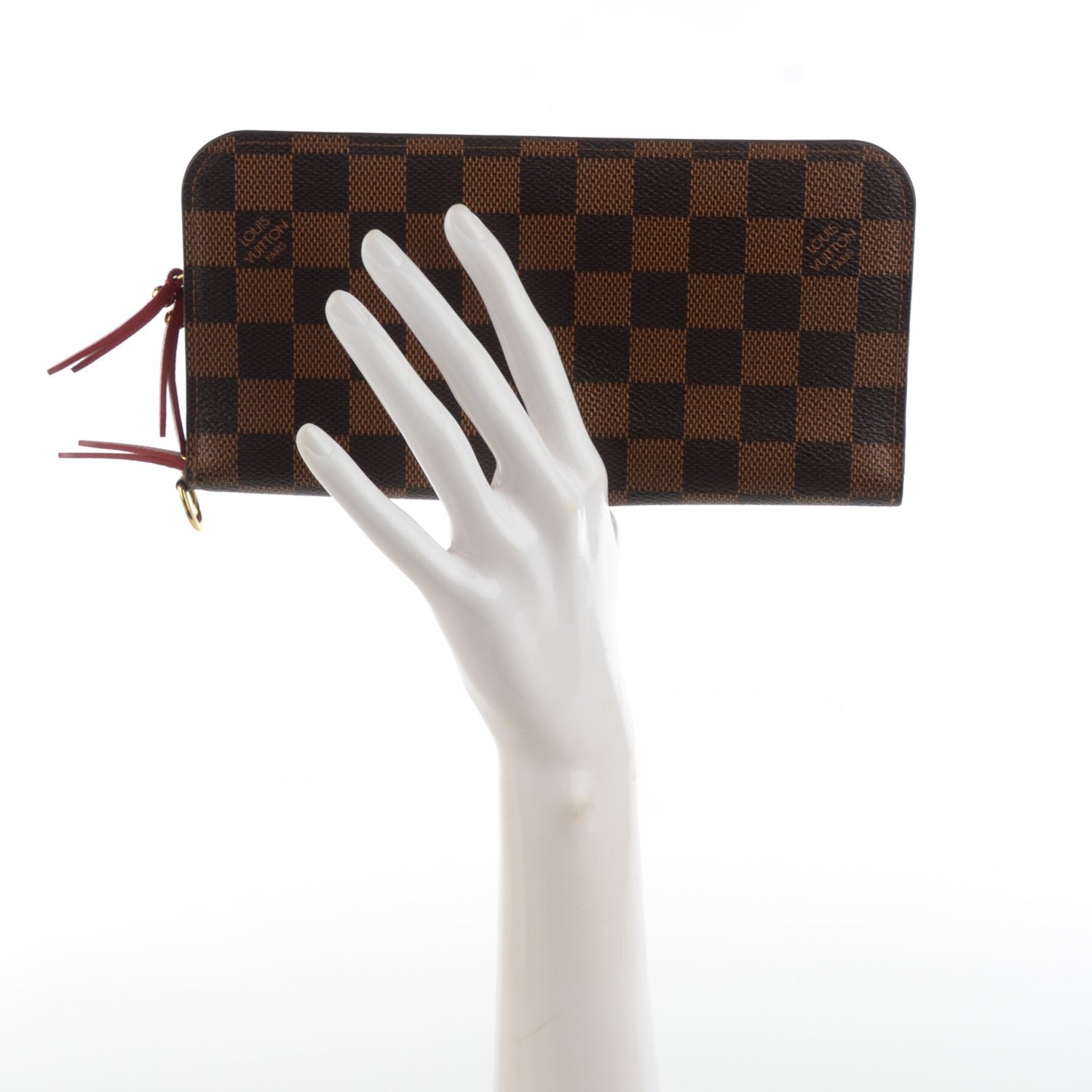 Louis Vuitton Damier Ebene Insolite Wallet Red 2 of 7