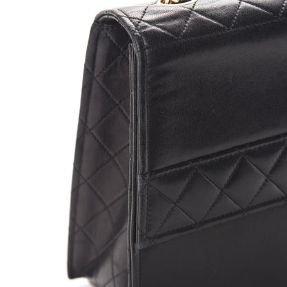 Chanel Lambskin Quilted Shoulder Flap Bag Black 14 of 34