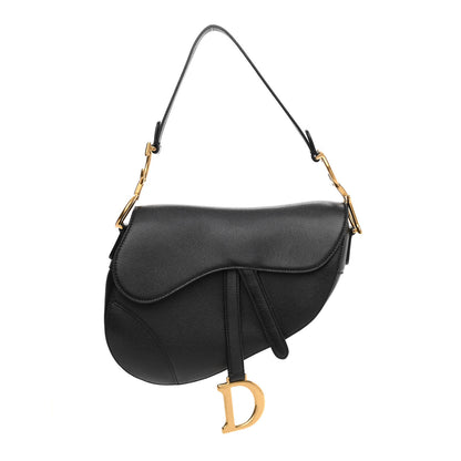 Christian Dior Grained Calfskin Saddle Bag Black 1 of 10