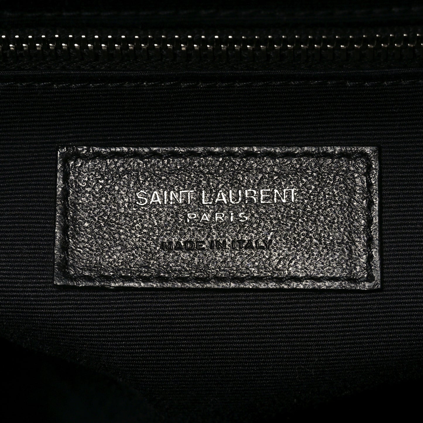Calfskin Y Quilted Monogram Large Loulou Chain Satchel Black