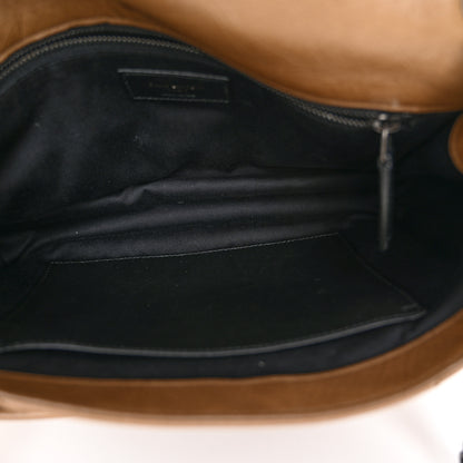 Saint Laurent Crinkled Calfskin Matelasse Monogram Medium Niki Chain Satchel Natural Tan 4 of 9