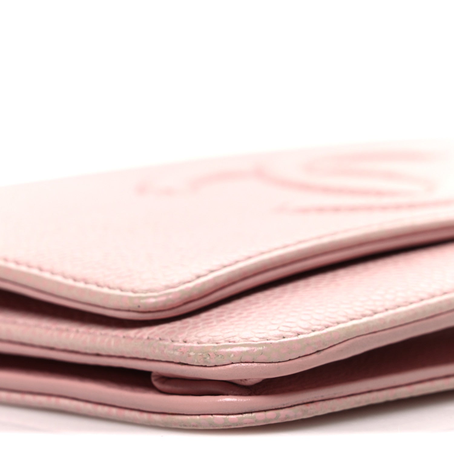 Chanel Caviar Timeless CC Wallet on Chain WOC Pink 9 of 10
