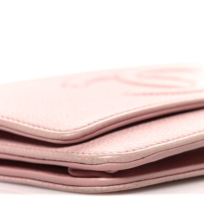 Chanel Caviar Timeless CC Wallet on Chain WOC Pink 9 of 10