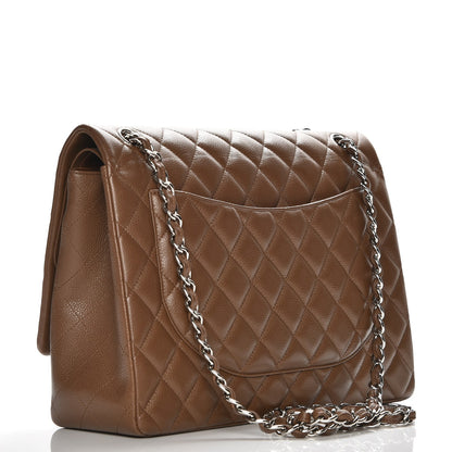 Chanel Caviar Quilted Maxi Double Flap Brown 3 of 9