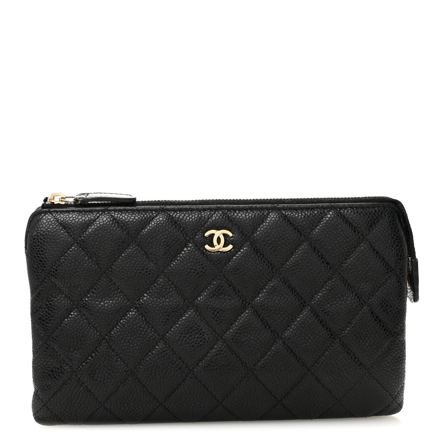 Chanel Caviar Quilted Small Zipped Clutch Black 1 of 11