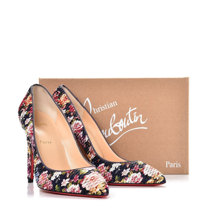 Christian Louboutin Tissu Baigneuse Pigalle Follies 100 Pumps 40.5 Multi 8 of 8