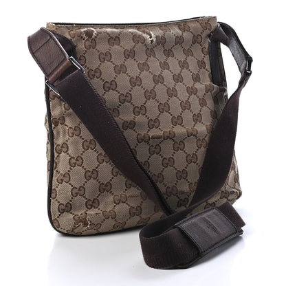 Gucci Monogram Flat Messenger Bag Dark Brown 2 of 5