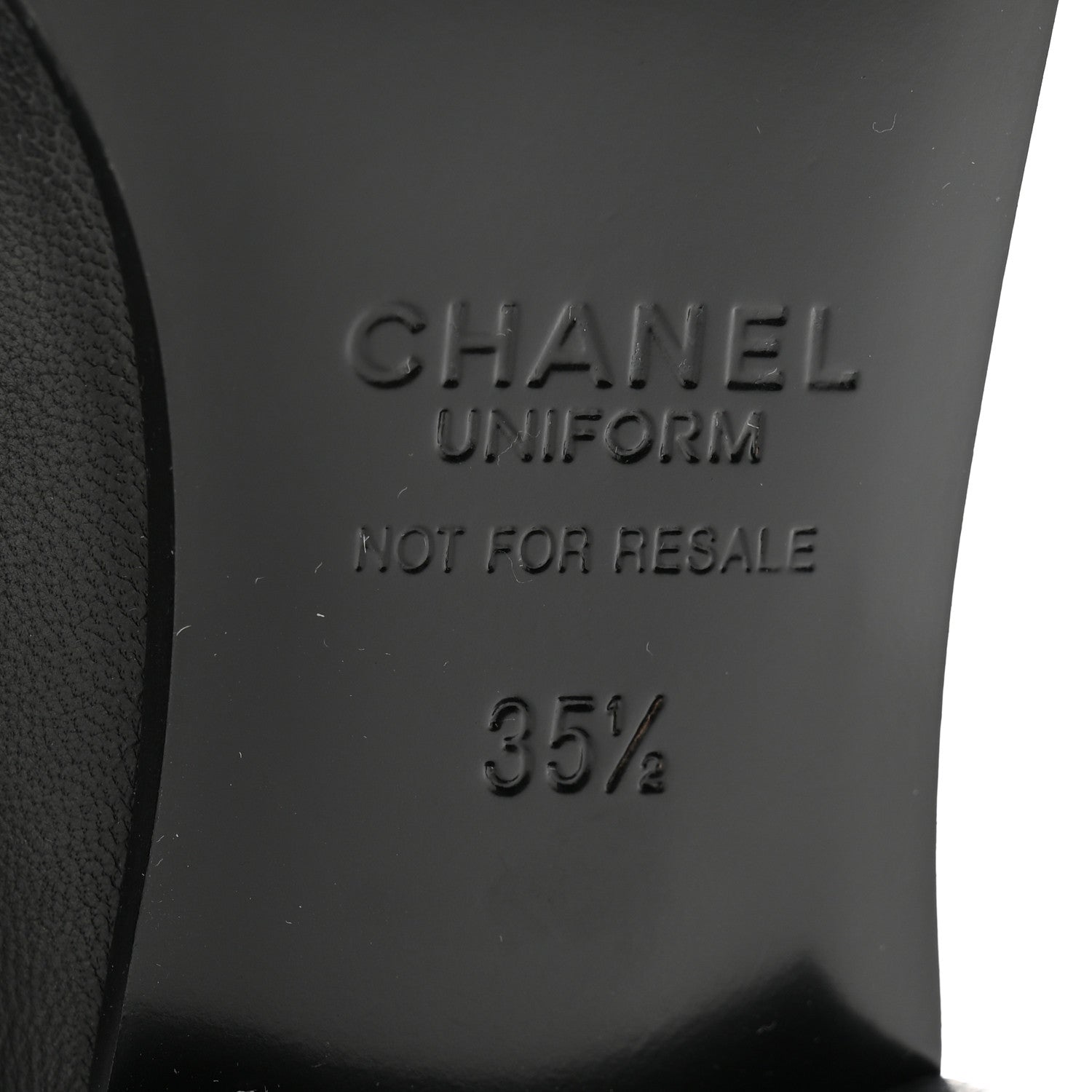Chanel Calfskin Womens Stitched CC Loafers 35.5 Black 7 of 10