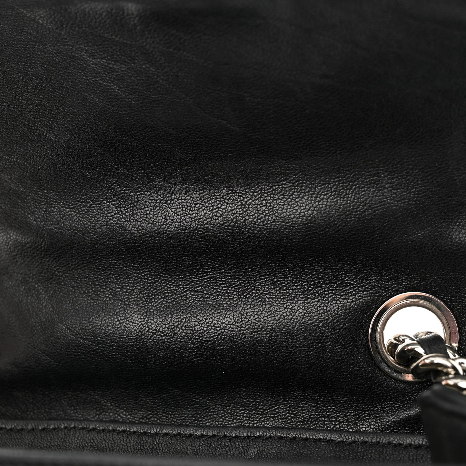 Chanel Washed Lambskin Quilted Mini Chain Around Flap Black 14 of 19