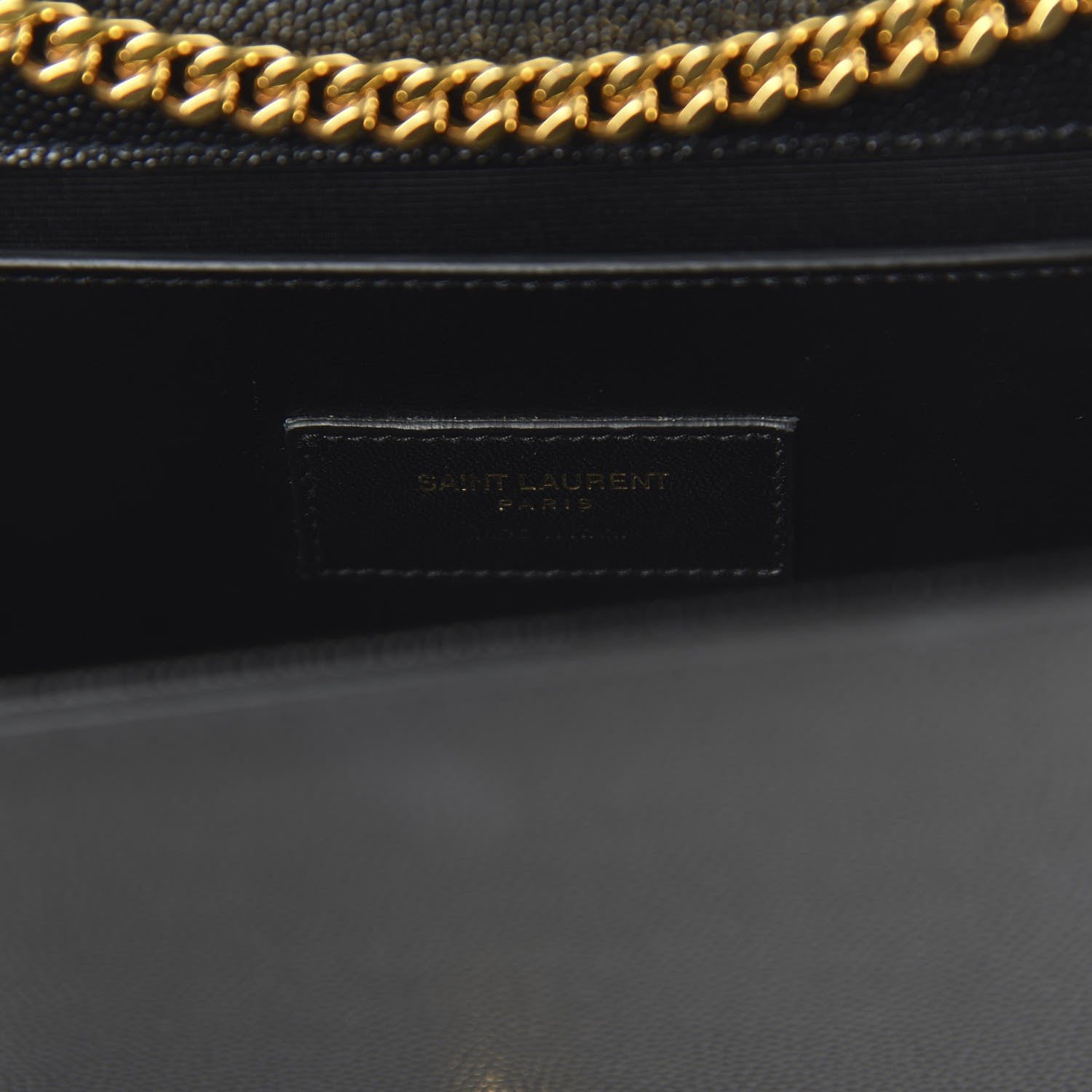 Saint Laurent Grain De Poudre Medium Classic Monogram Kate Satchel Black 8 of 9