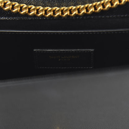 Saint Laurent Grain De Poudre Medium Classic Monogram Kate Satchel Black 8 of 9