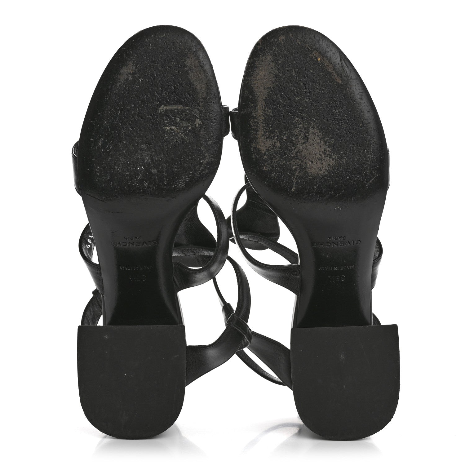 Givenchy Calfskin Charm Slingback 50mm Sandals 38.5 Black 6 of 9