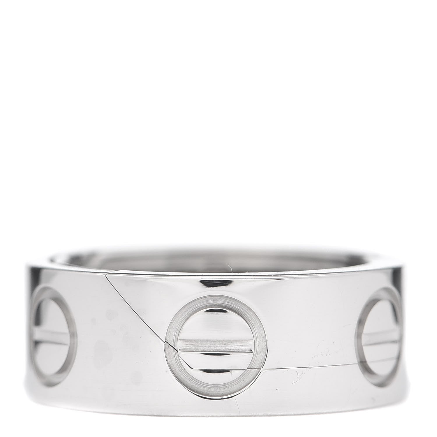 Cartier 18K White Gold 7mm Astro LOVE Ring 47 4.25 1 of 5