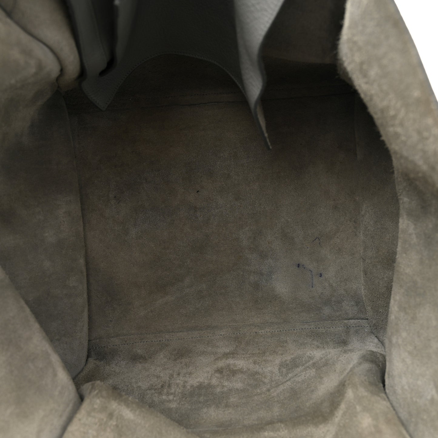 Supple Grained Calfskin Medium Big Bag Grey