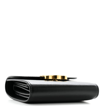 Celine Shiny Smooth Lambskin Small Triomphe Wallet Black 4 of 11