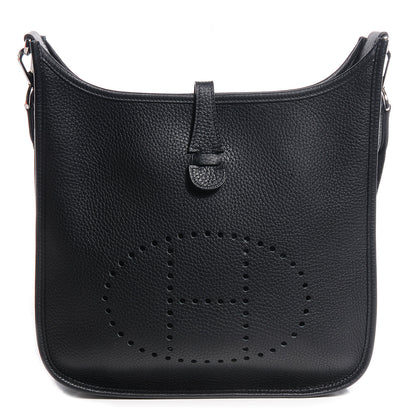 Hermes Taurillon Clemence Evelyne III PM Black 1 of 16