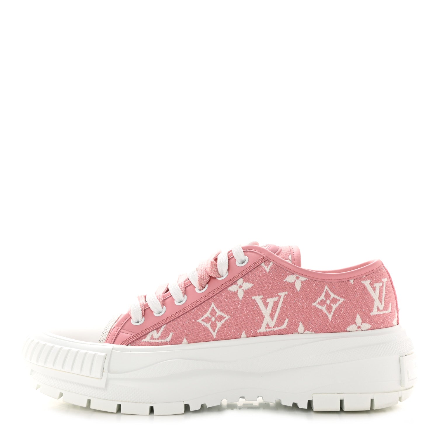 Louis Vuitton Denim Monogram Squad Sneakers 38 Pink 1 of 10