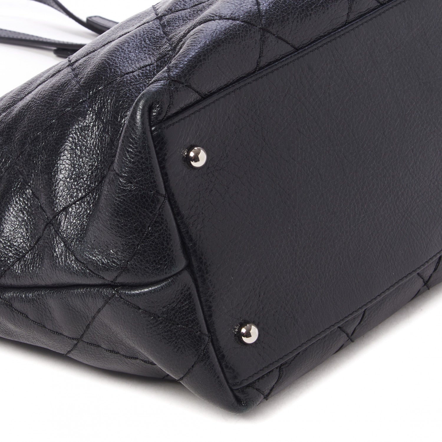 Chanel Glazed Calfskin Large On The Road Tote Black 6 of 9