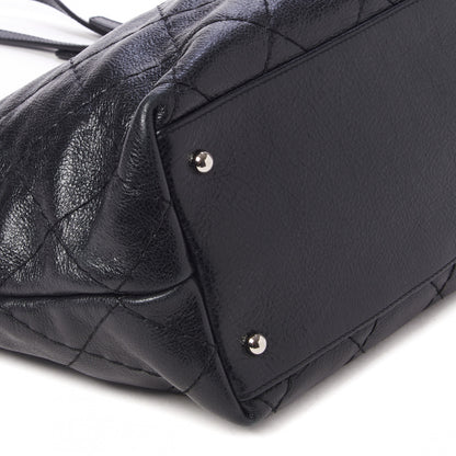 Chanel Glazed Calfskin Large On The Road Tote Black 6 of 9