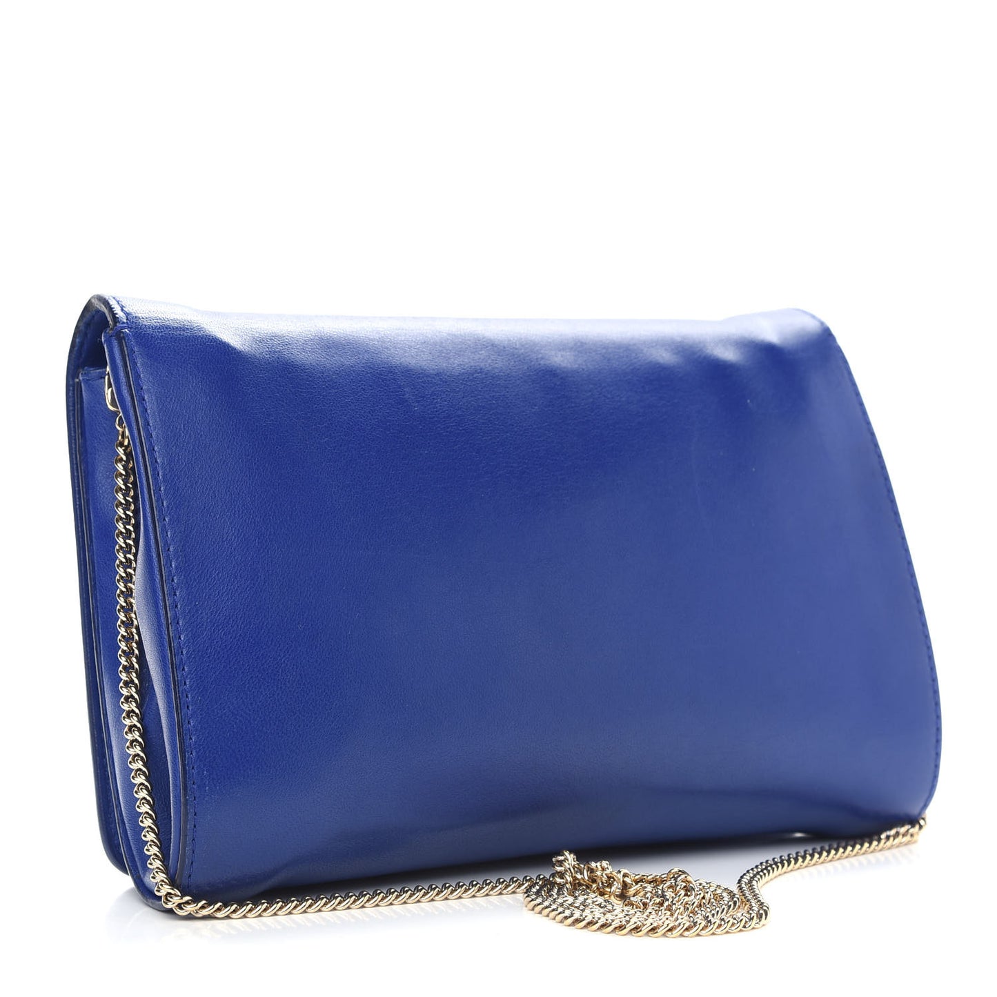 Lambskin Palazzo Chain Evening Bag Blue