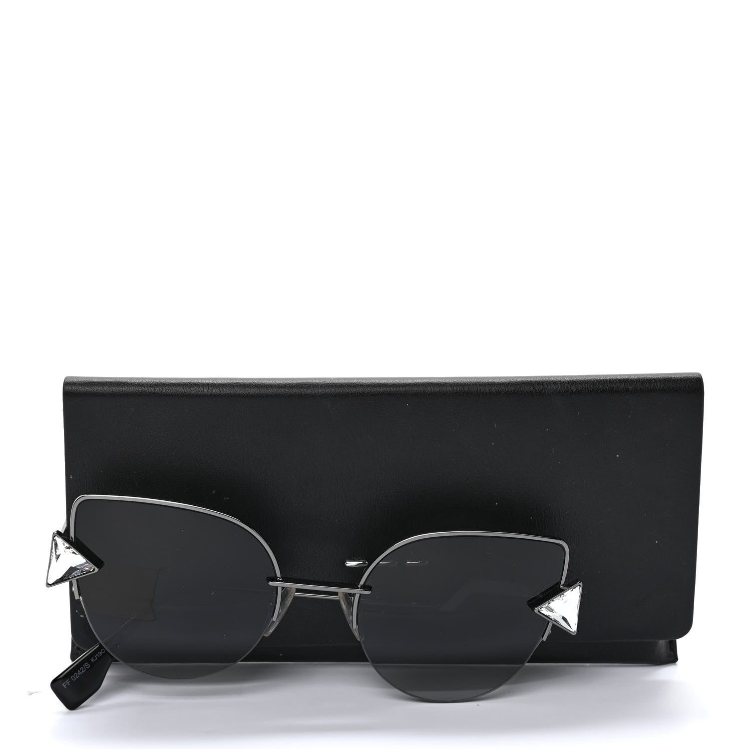 Fendi Metal Crystal Sunglasses FF 0242/S Silver 7 of 7