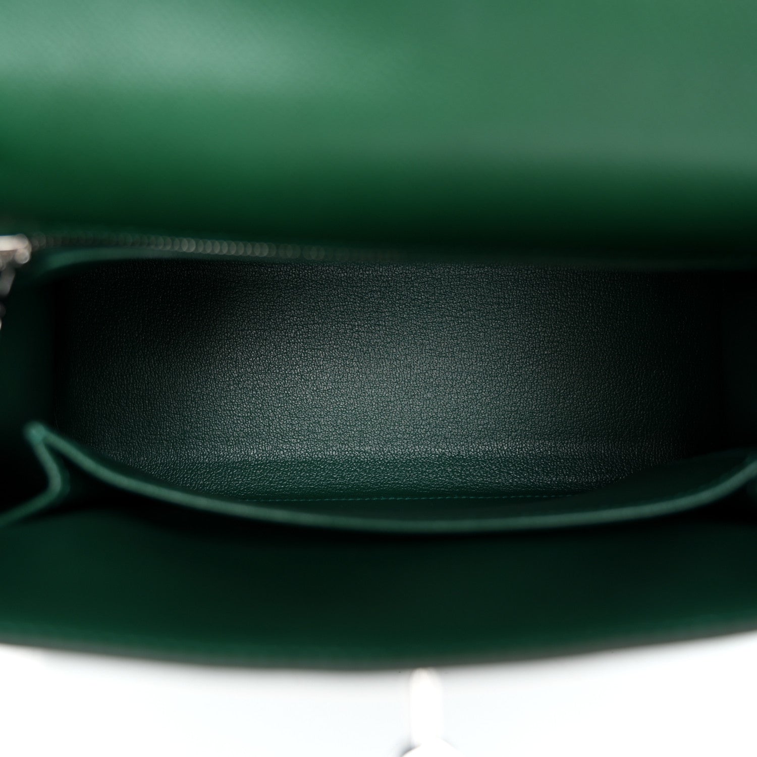 Hermes Madame Calfskin Kelly Sellier 25 Vert Moyen 5 of 12