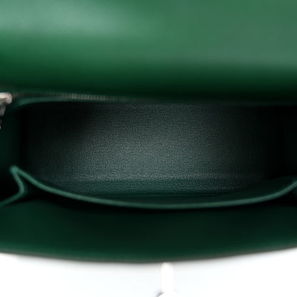 Hermes Madame Calfskin Kelly Sellier 25 Vert Moyen 5 of 12