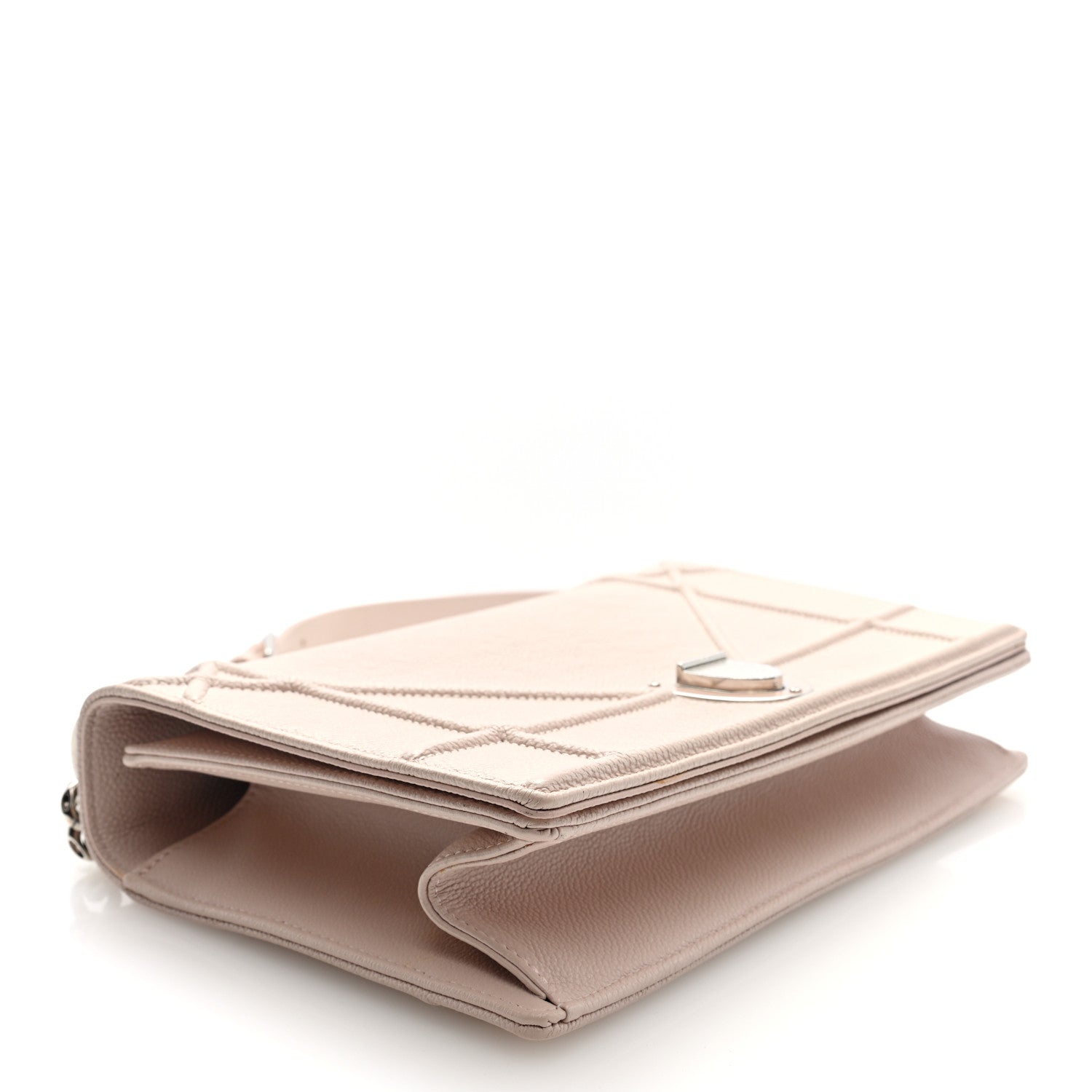 Christian Dior Grained Calfskin Medium Diorama Flap Bag Nude 4 of 9