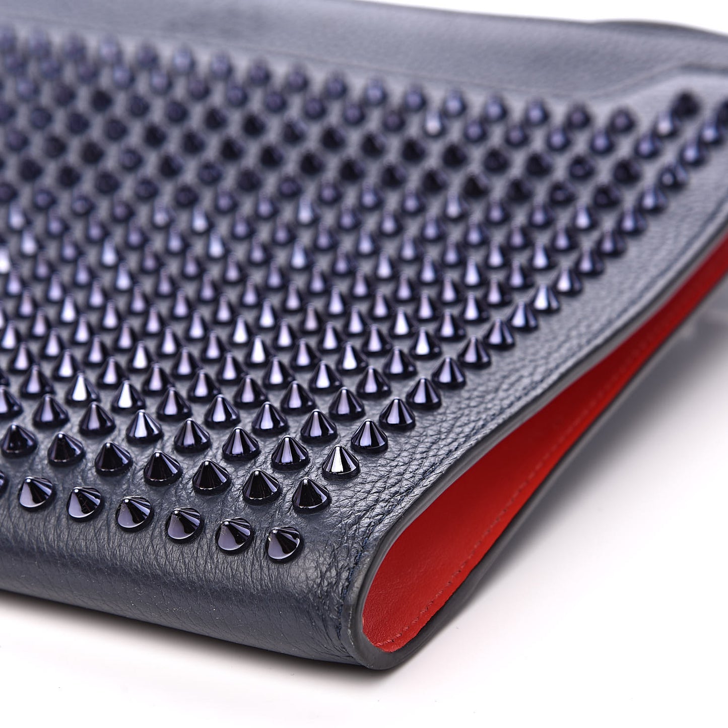 Calfskin Studded Skypouch Crossbody Clutch Marine
