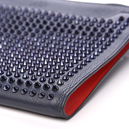 Christian Louboutin Calfskin Studded Skypouch Crossbody Clutch Marine 10 of 10