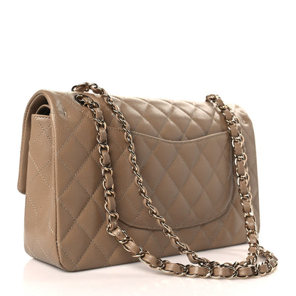 Chanel Caviar Quilted Medium Double Flap Dark Beige 3 of 10