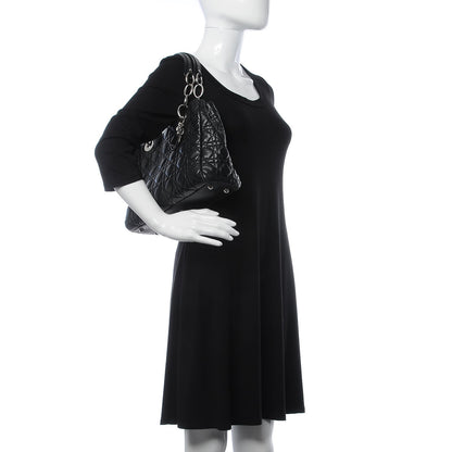Christian Dior Lambskin Cannage Small Dior Soft Shopping Tote Black 2 of 8