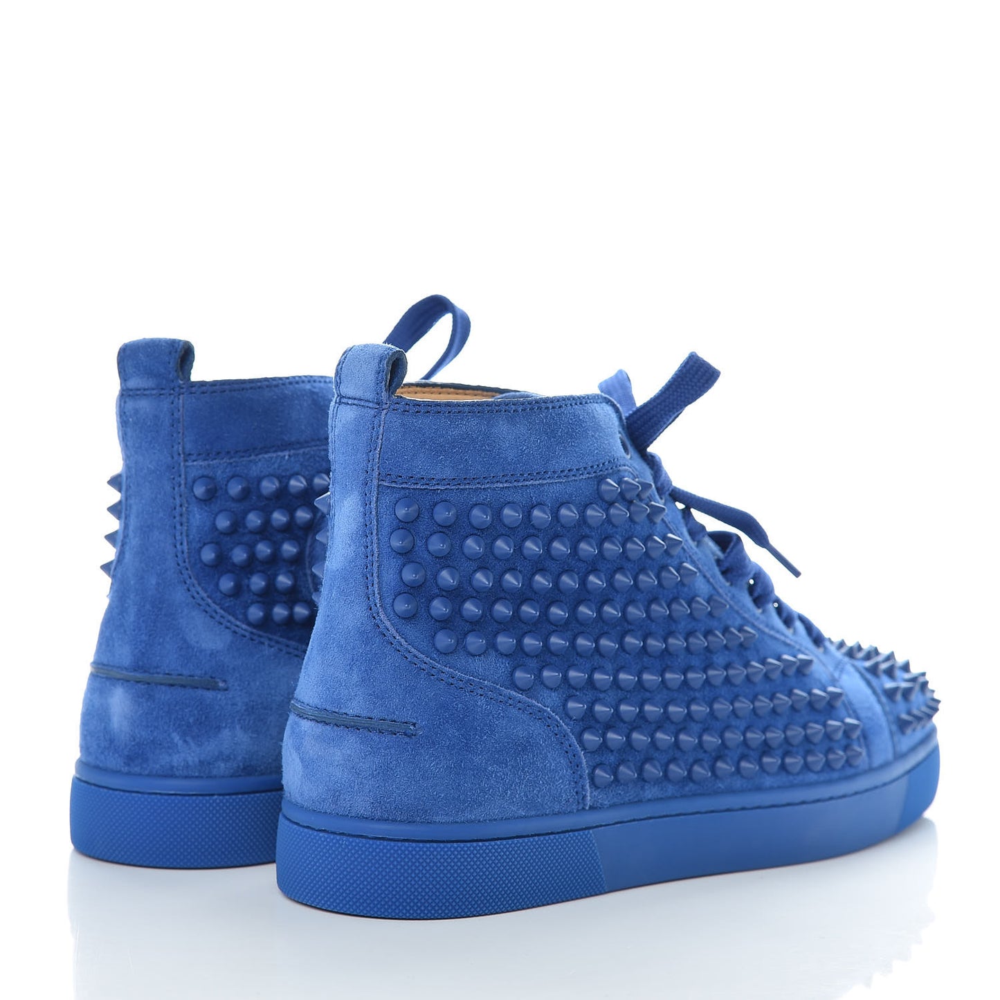 Suede Mens Louis Spikes Flat Sneakers 39 Azzurro