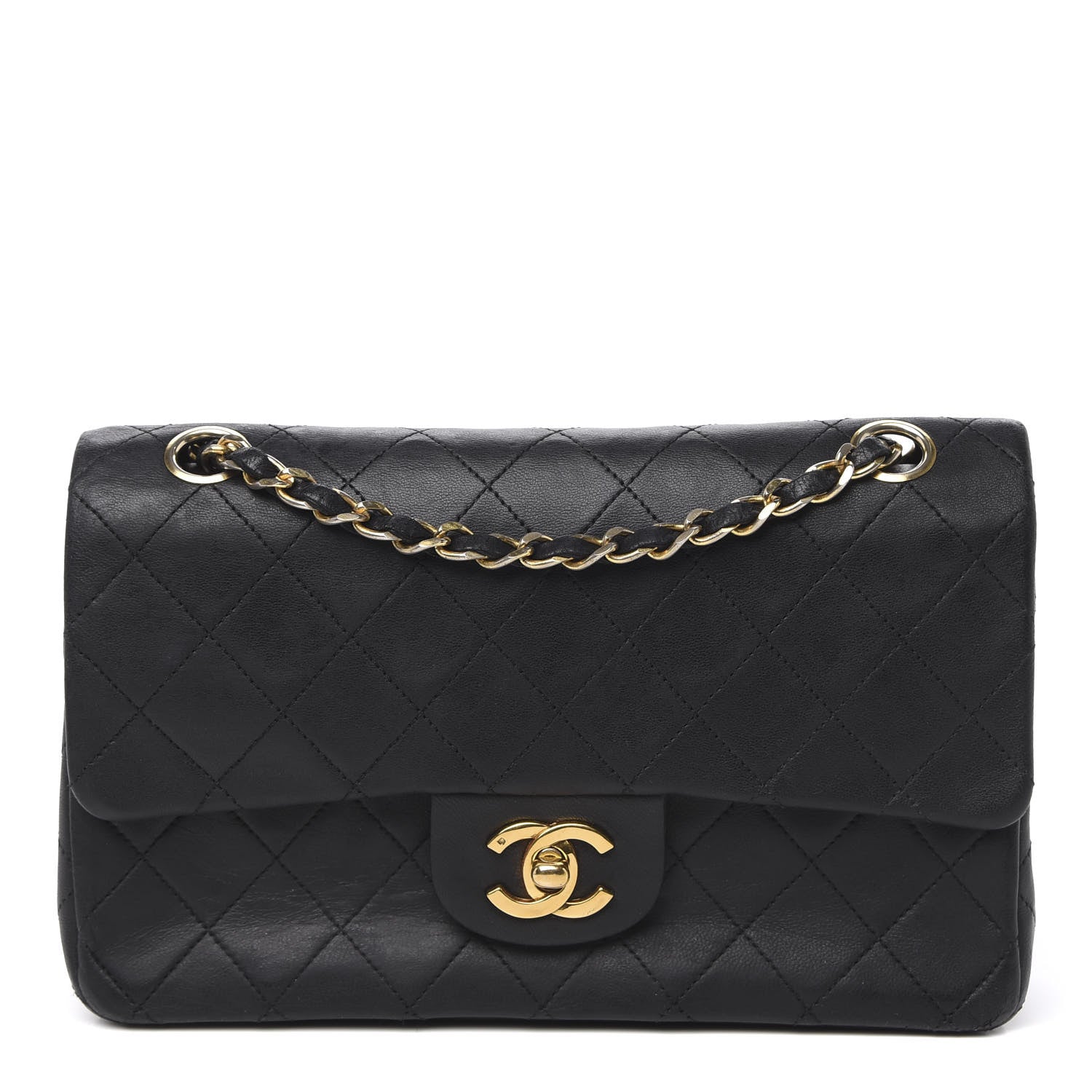 Chanel Lambskin Quilted Small Double Flap Black 1 of 15
