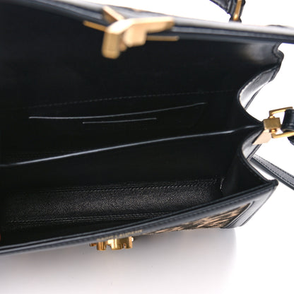 Saint Laurent Canvas Leopard Print Mini Classic Monogram Cassandra Top Handle Black 4 of 9