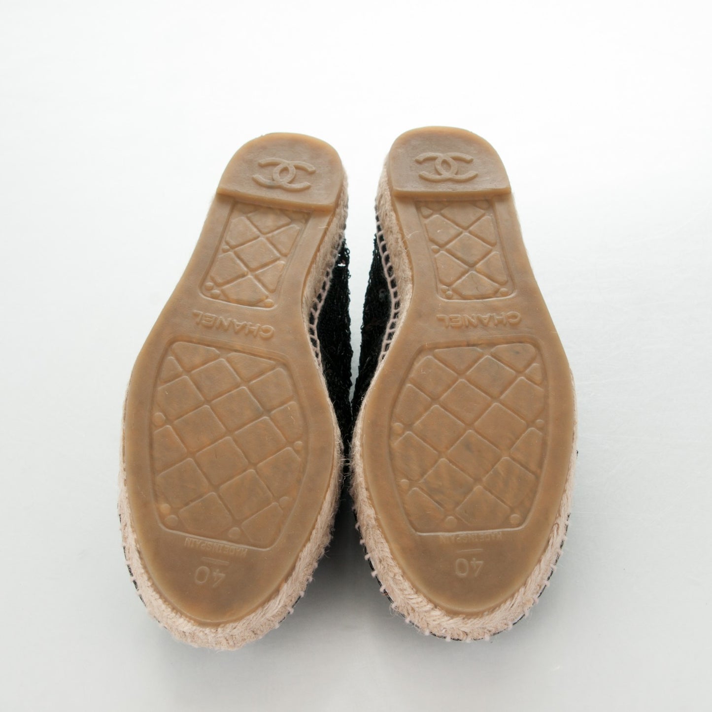 Patent Sequin CC Espadrilles 40 Black