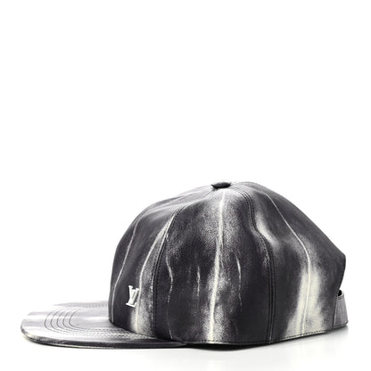 Louis Vuitton Lambskin LV Tie Dye Cap 60 Black White 4 of 8